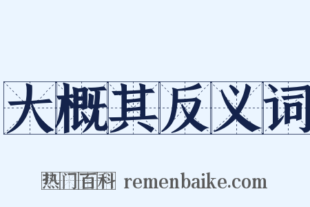 大概其反义词是什么意思的图片